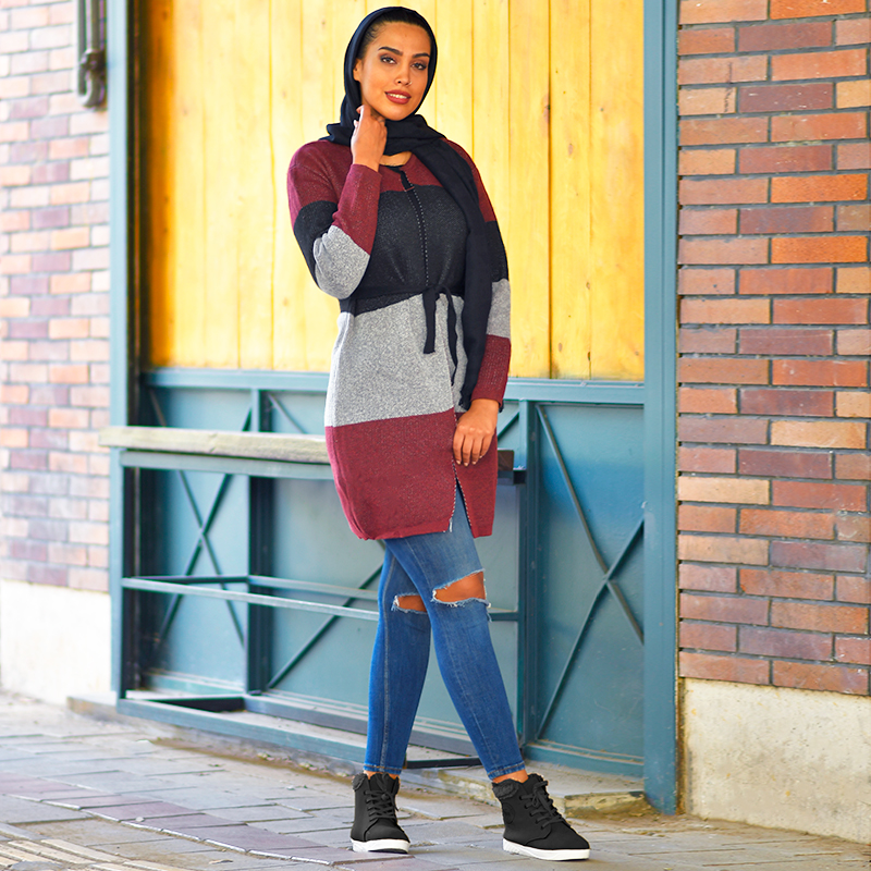 مانتو بافت دخترانه مدل FERYAL