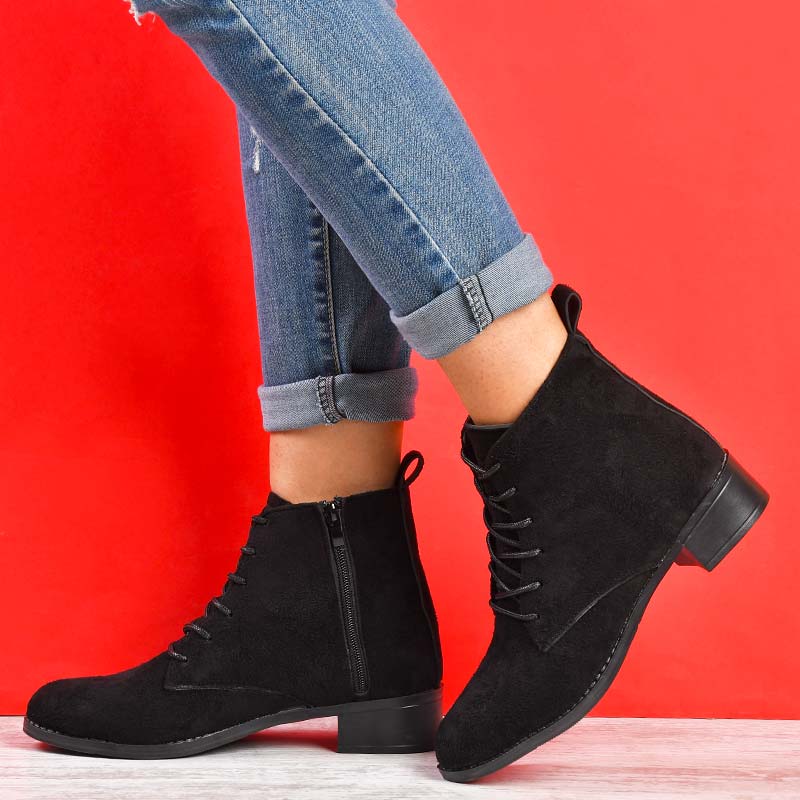 نیم بوت مشکی دخترانه مدل Emma