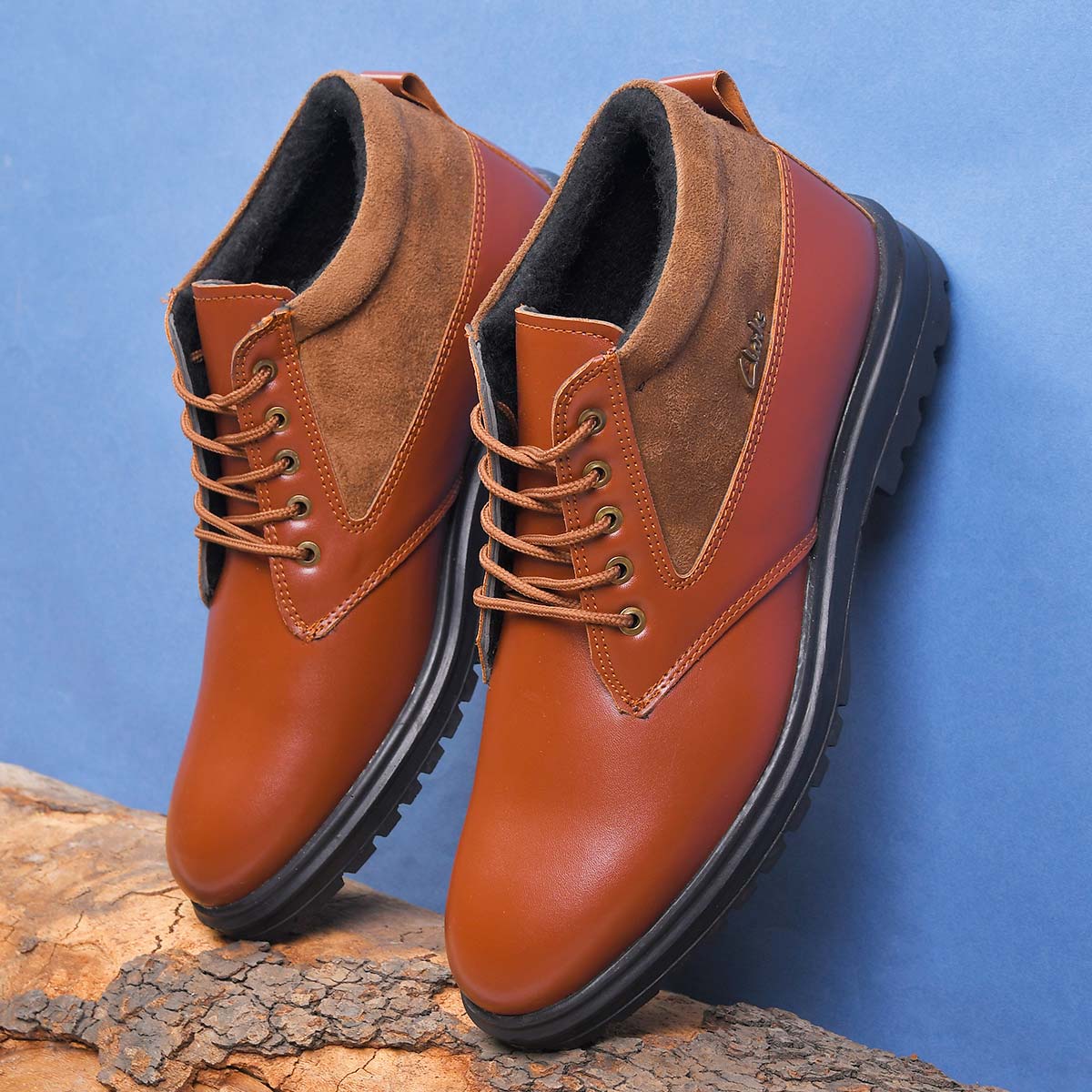 کفش ساقدار مردانه قهوه ای روشن مدل Bonshad