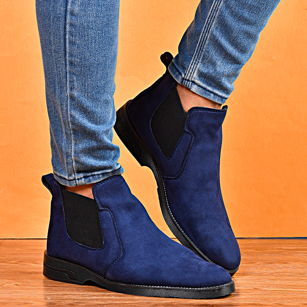 کفش ساقدارسرمه ای مردانه مدل Alvand