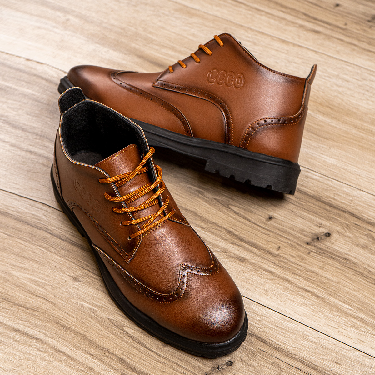 کفش ساقدارقهوه ای مردانه مدل Kayson