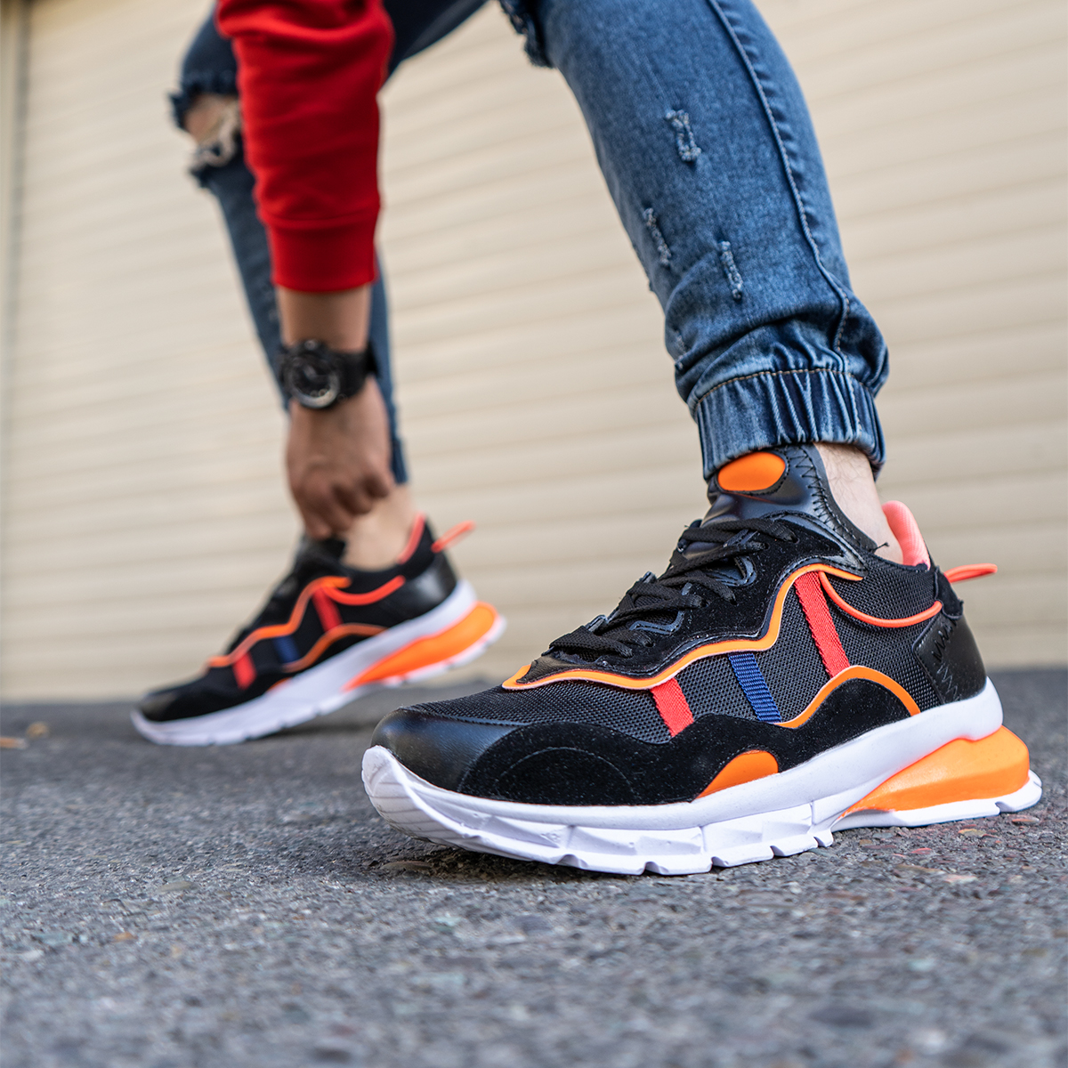 کفش ورزشی مردانه مشکی مدل Wisly