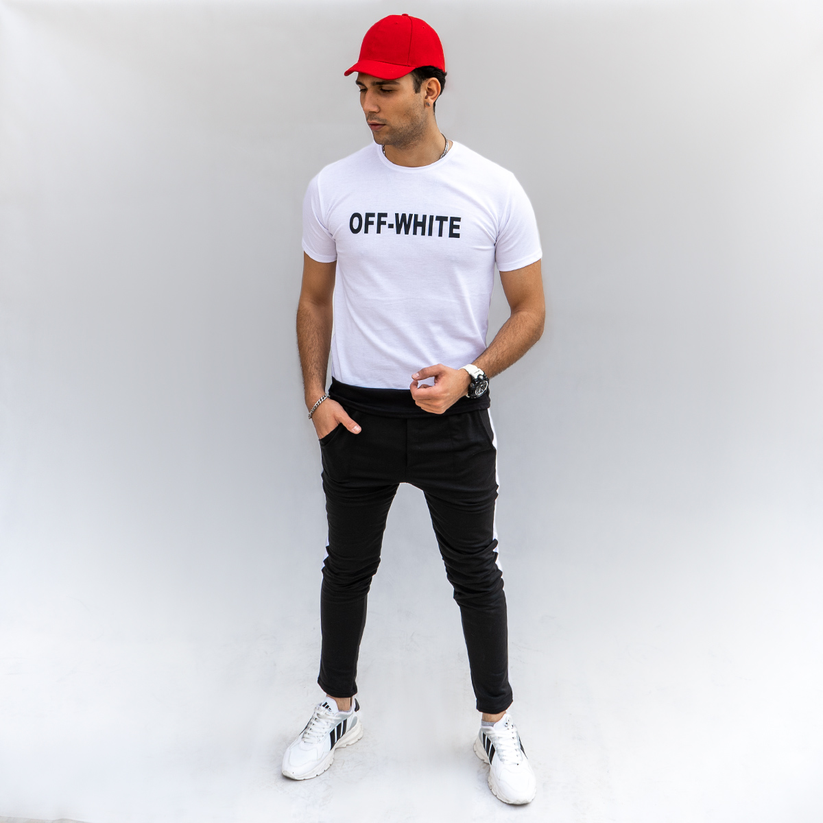 ست تیشرت شلوار Off white مردانه مدل Valter