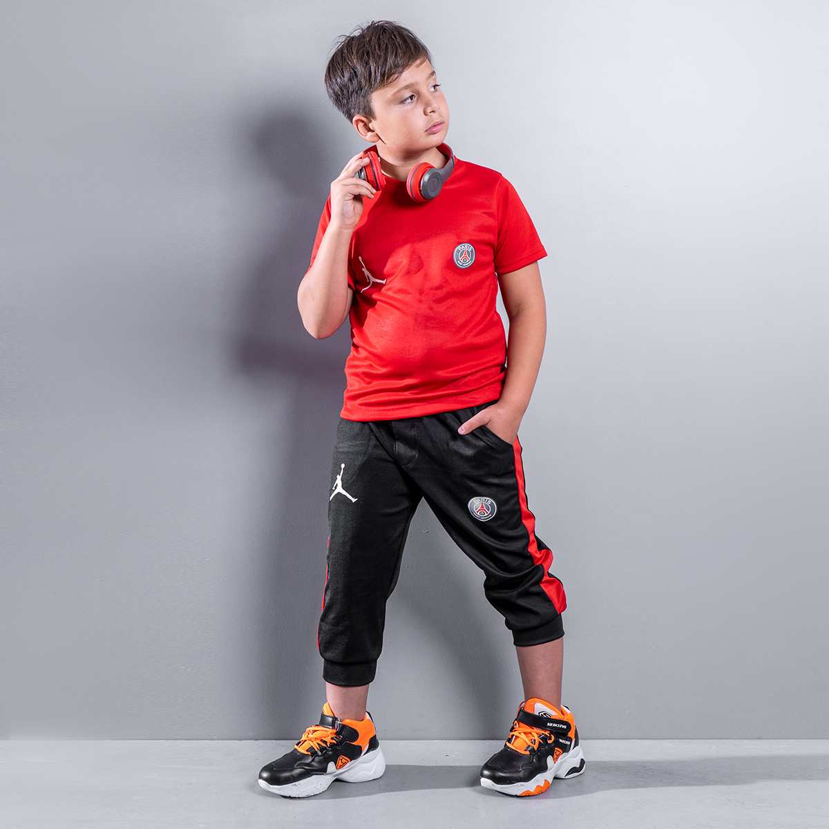 ست بچگانه تیشرت شلوارک پاریس مدل Nevil