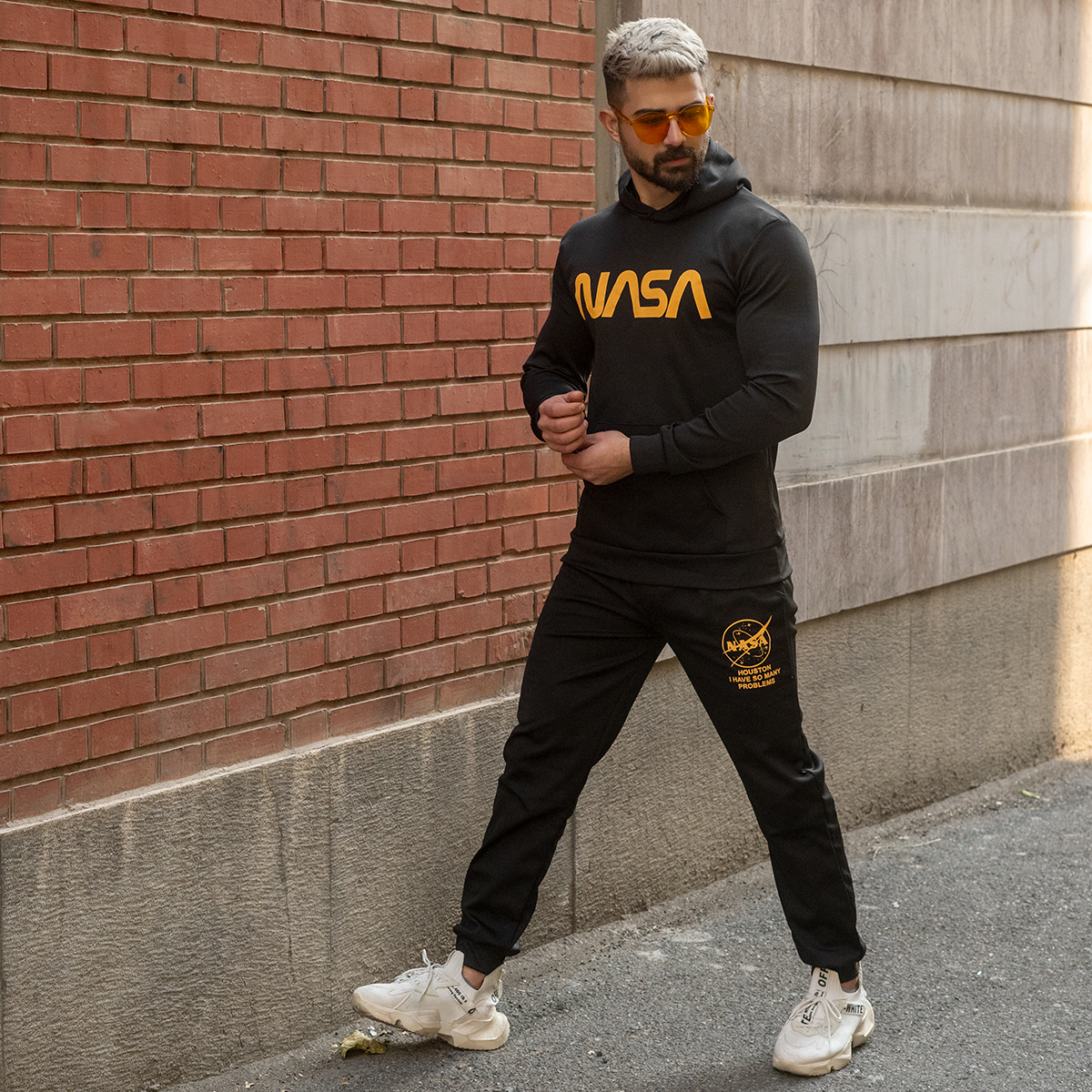 ست هودی شلوار کلاهدارNasa مردانه مدل Chavosh