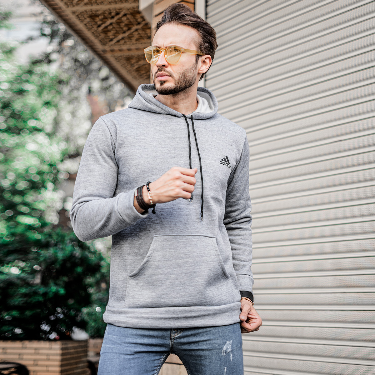 هودی کلاه دار مردانه طرح آدیداس مدل sadra