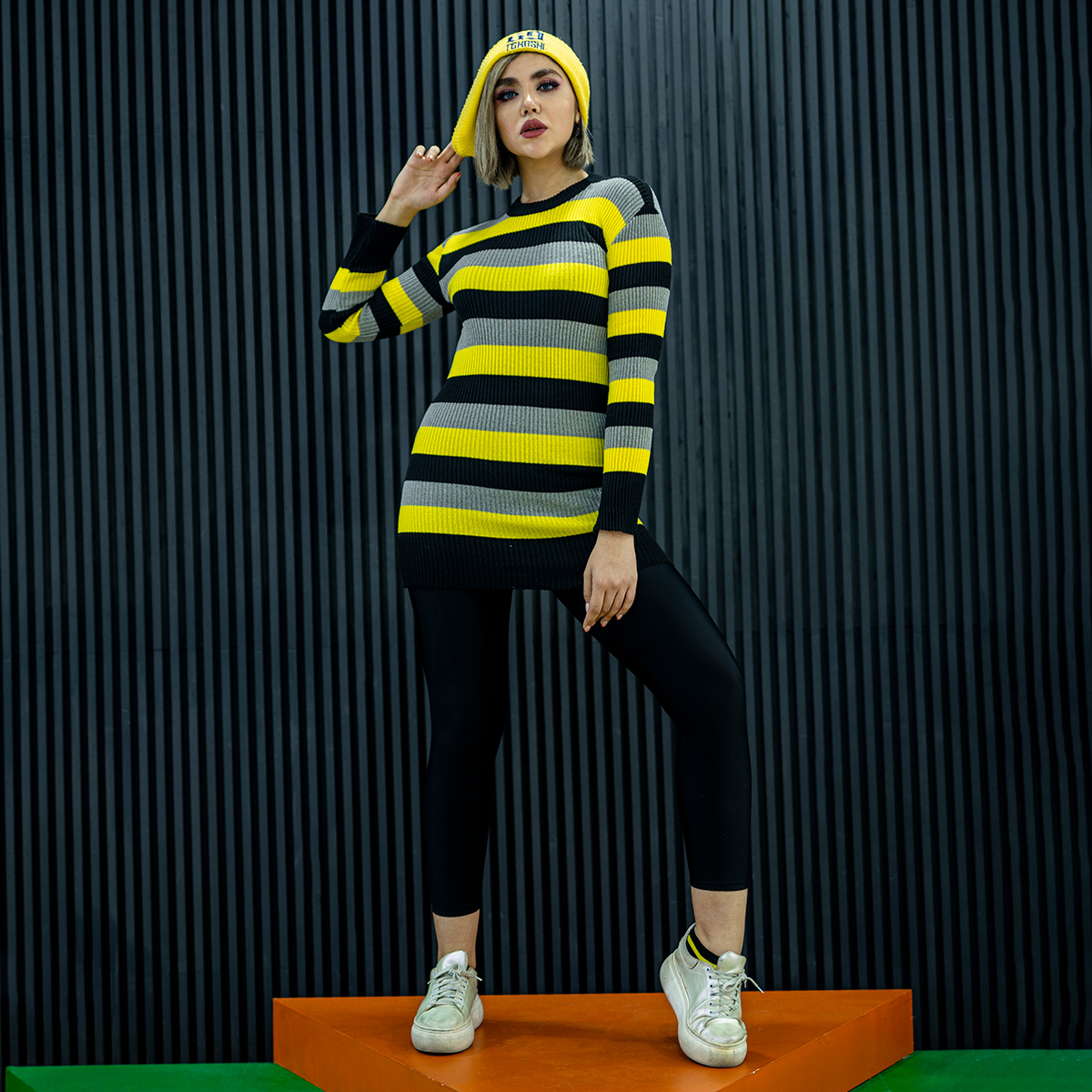 زیرسارافونی بافت دخترانه مدل sahel	رنگ زرد