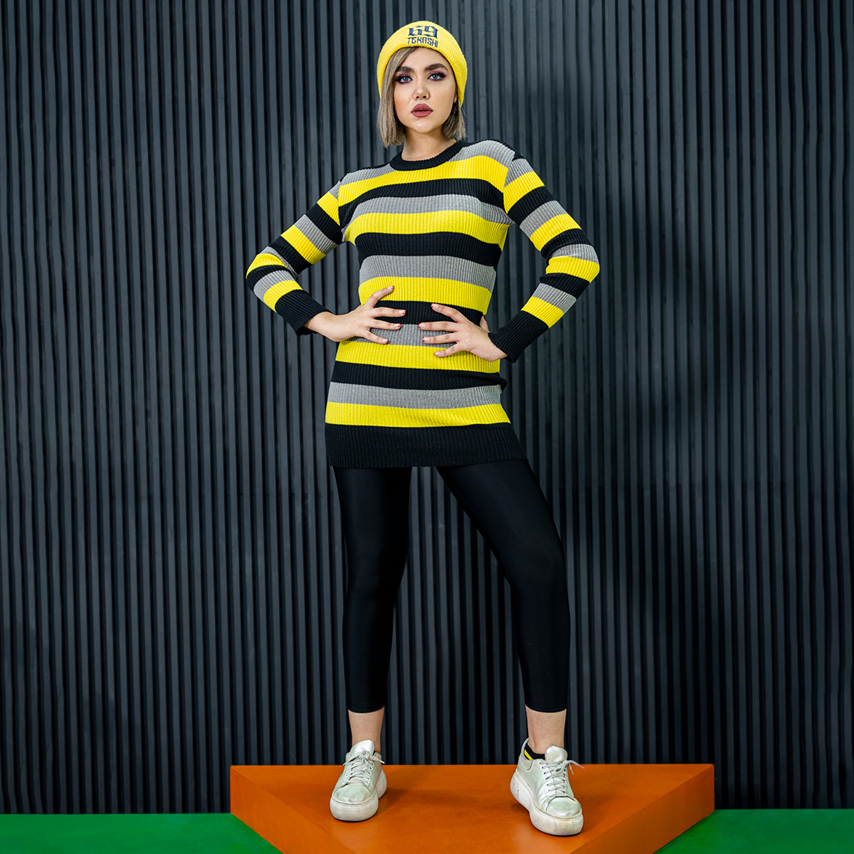 زیرسارافونی بافت دخترانه مدل sahel	رنگ زرد