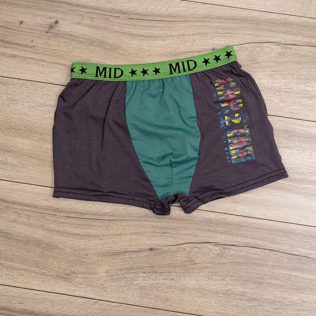 شورت نیم پا مردانه طوسی تیره طرح مدل G30(T)