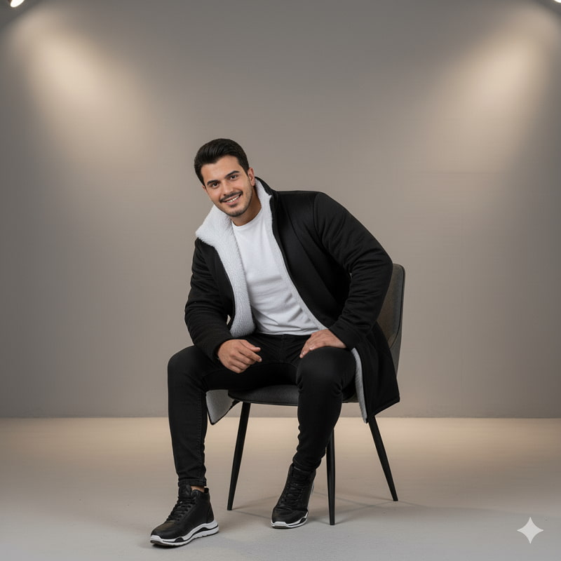 شنل خز سفید مردانه مدل venit