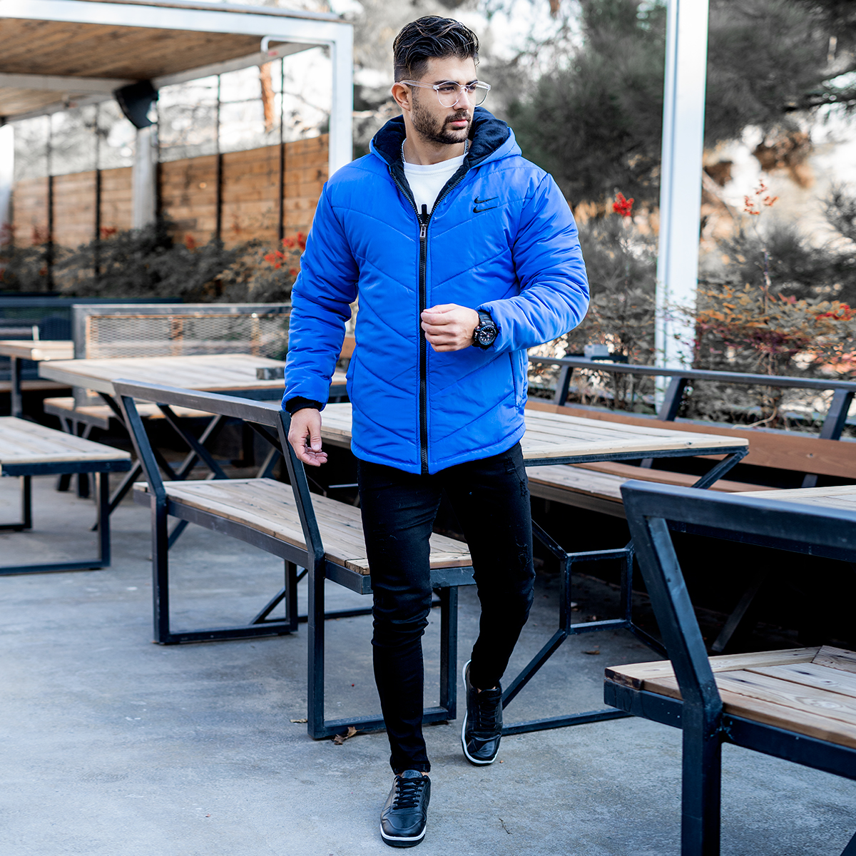 کاپشن دونایک آبی مردانه مدل PANORA