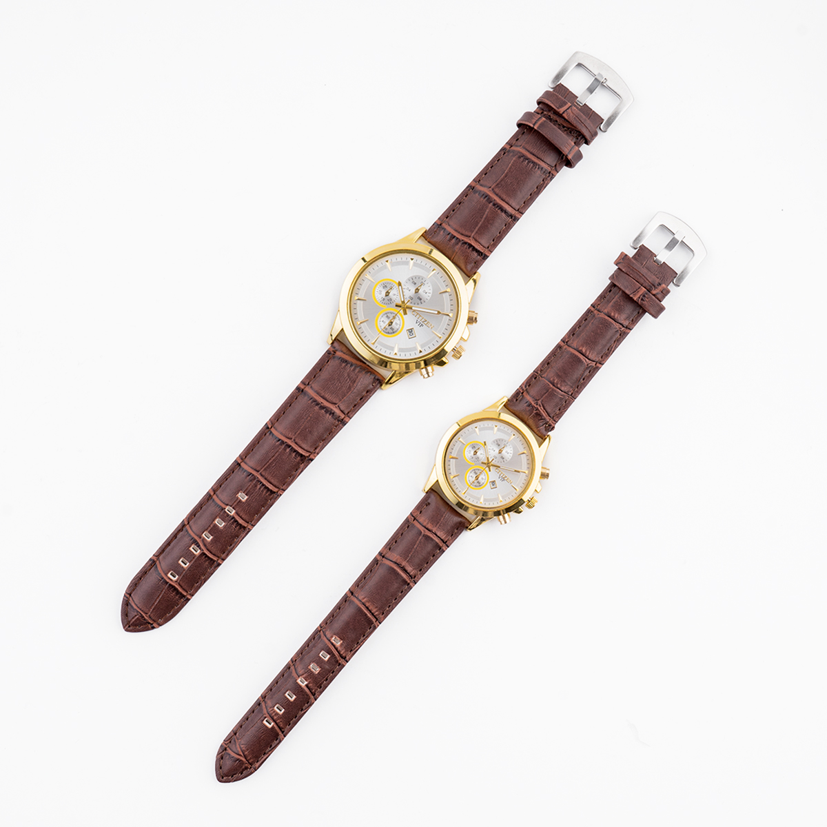 ست ساعت Citizen قهوه ای ساده مدلZ12