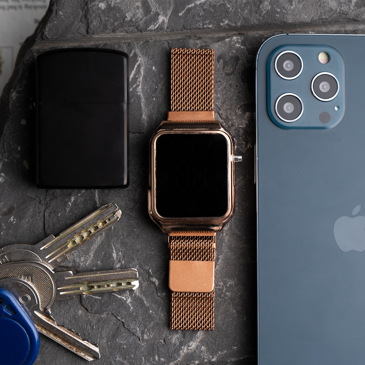 ساعت LED رزگلد مدل K99