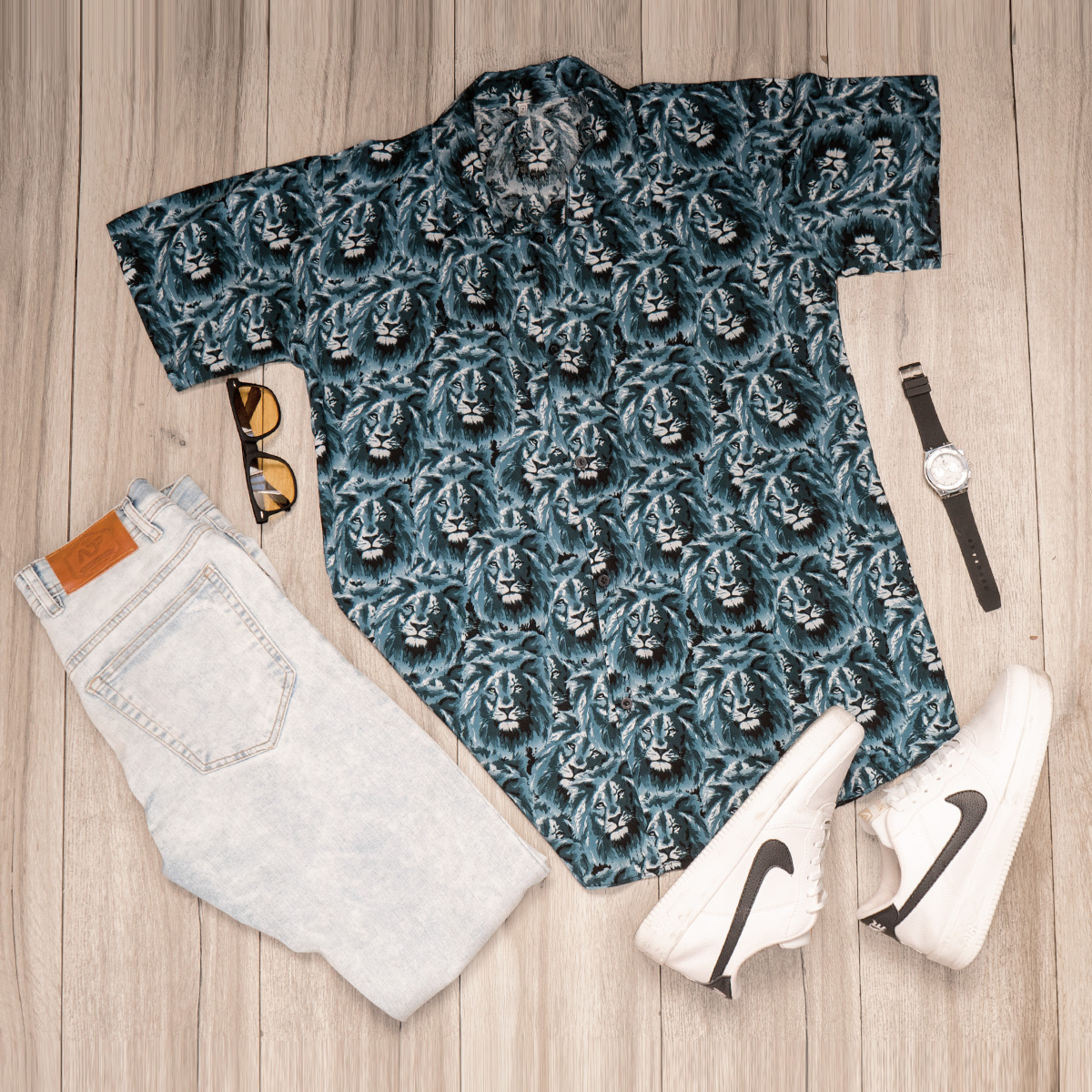 پیراهن هاوایی مردانه مدل Ropi