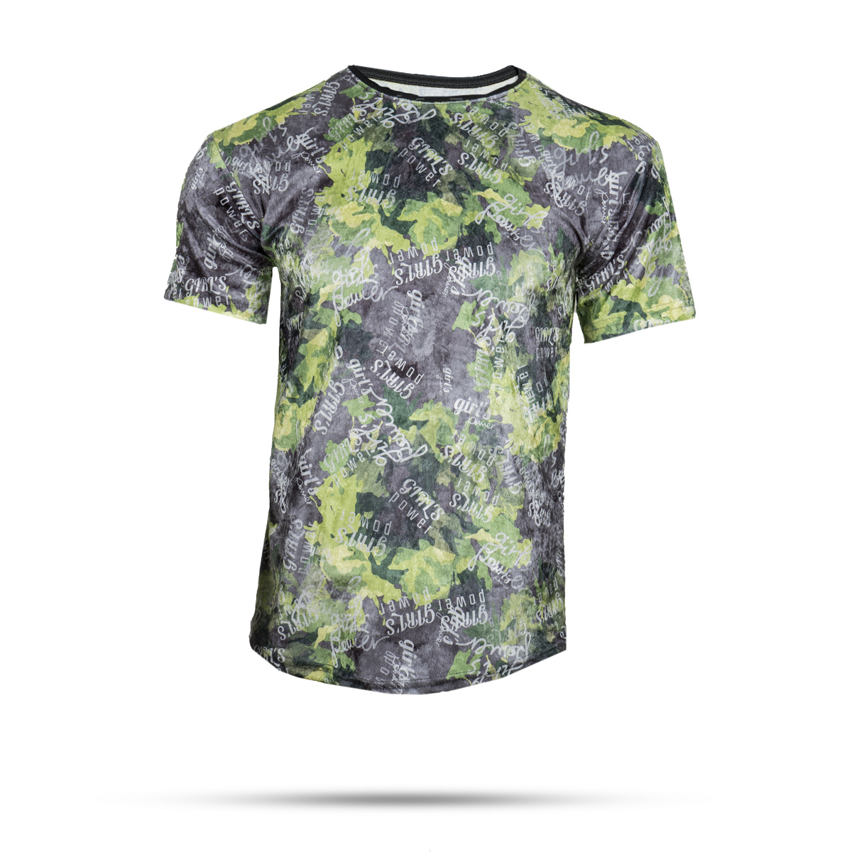 تیشرت مخمل سبز مردانه مدل Power