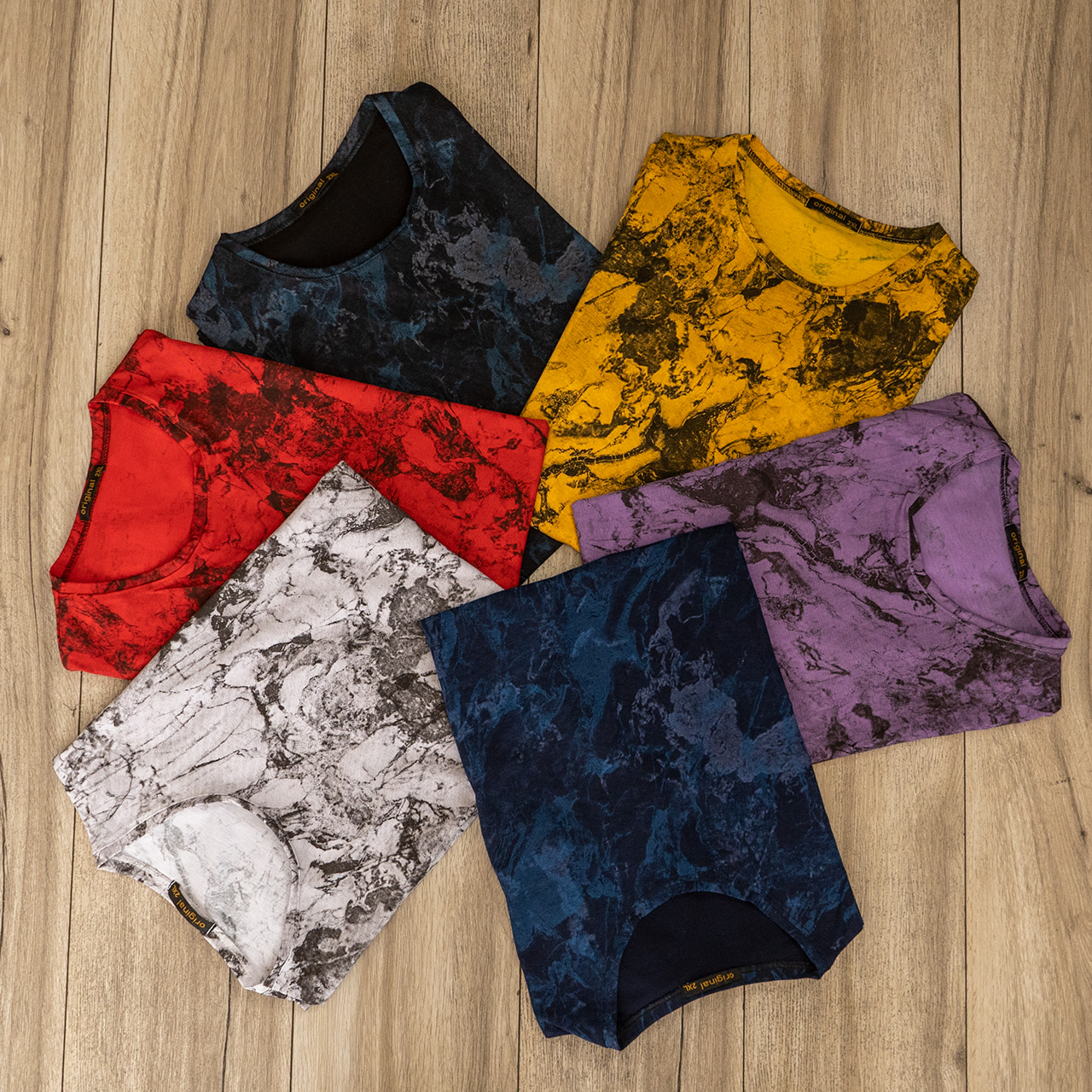 تیشرت مردانه طوسی آبرنگی مدل 61