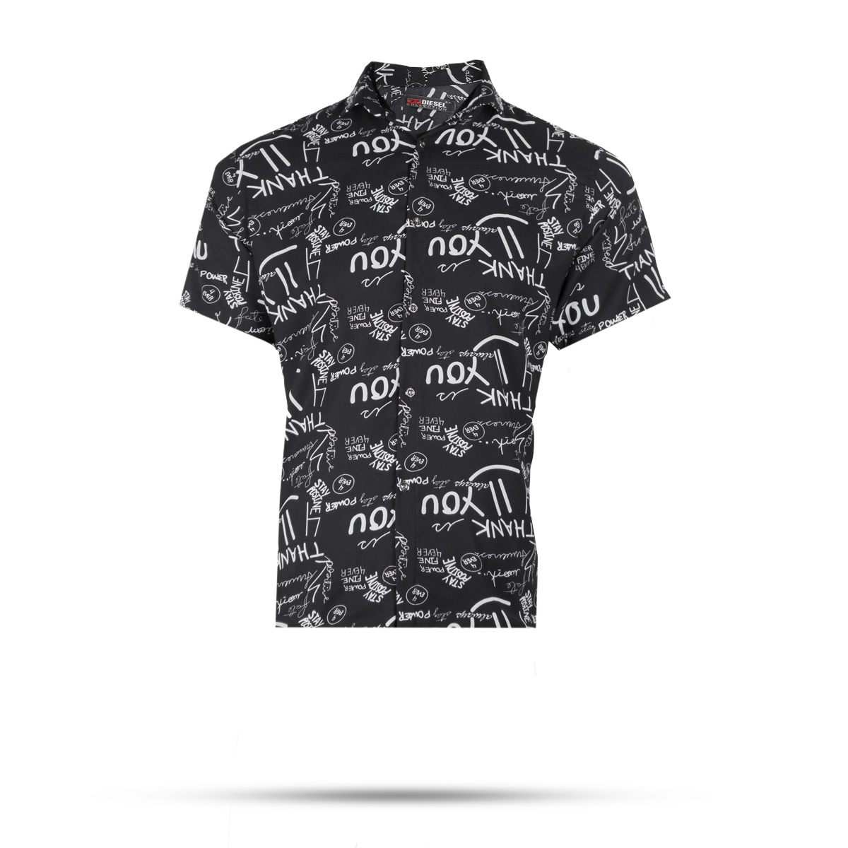 پیراهن هاوایی مردانه طرح لبخند مدلThank You