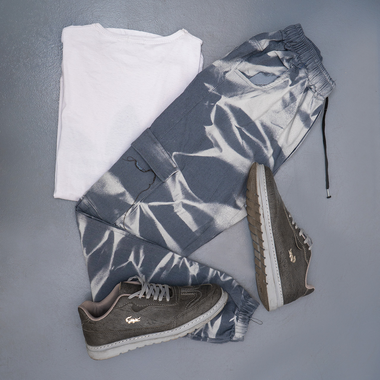 شلوار اسلش مردانه ابرو بادی طوسی مدل 57