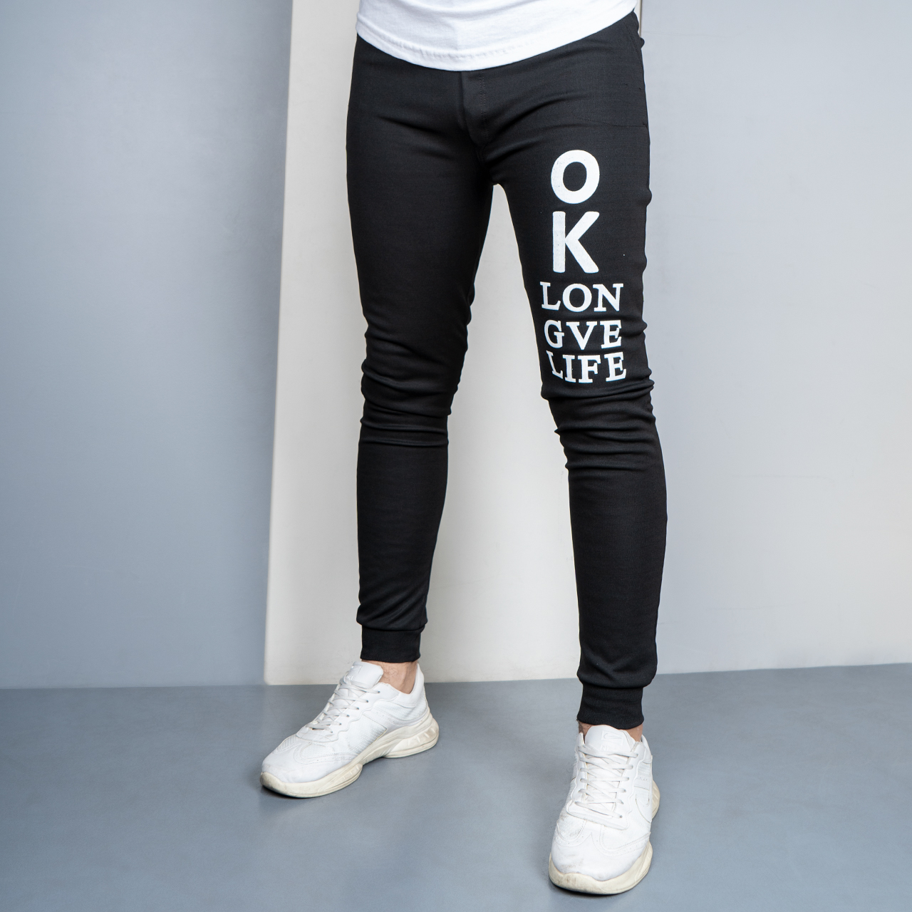 شلوار اسلش مشکی (T) مردانه مدل OK