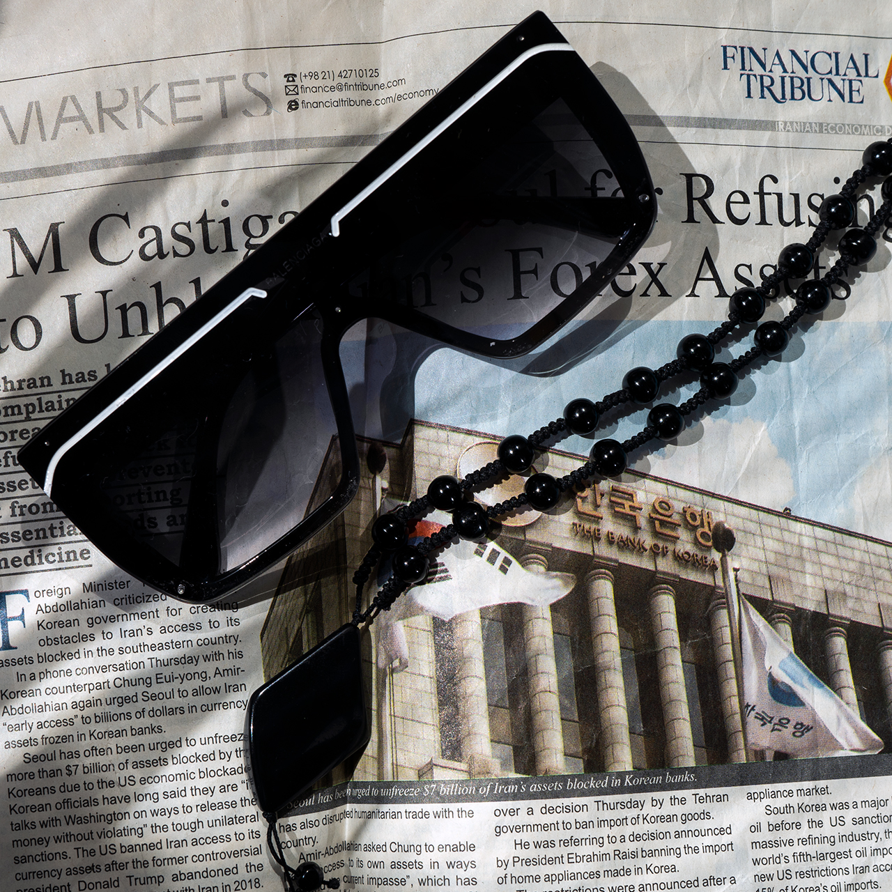 عینک آفتابی مردانه مشکی مدل balenciaga