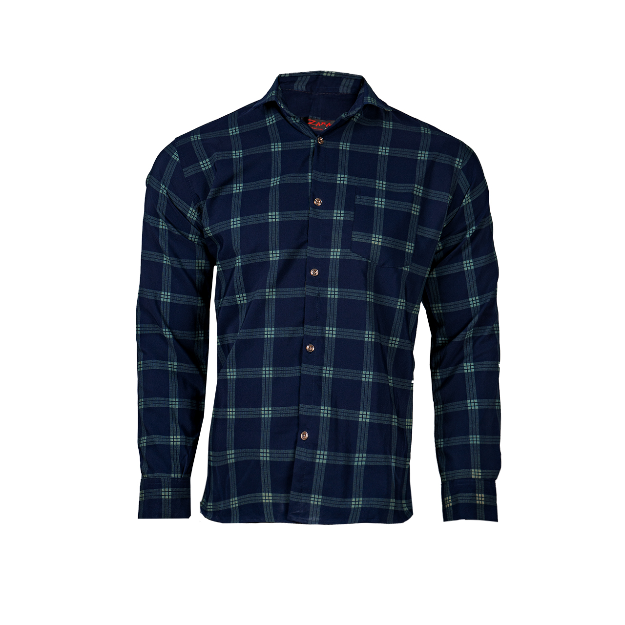 پیراهن چهارخونه مردانه سرمه ای مدل B18