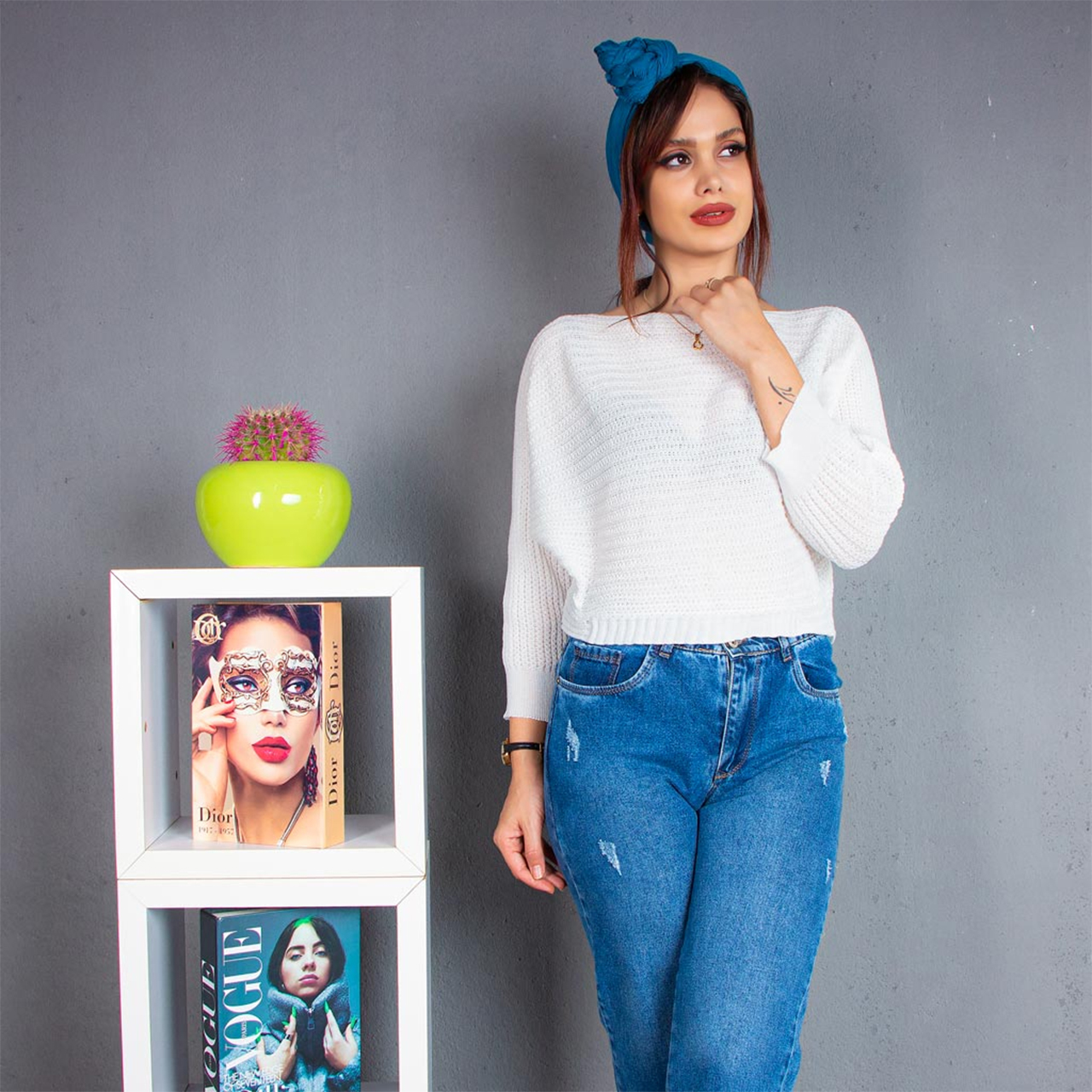 نیم تنه دخترانه سفید مدل Bita