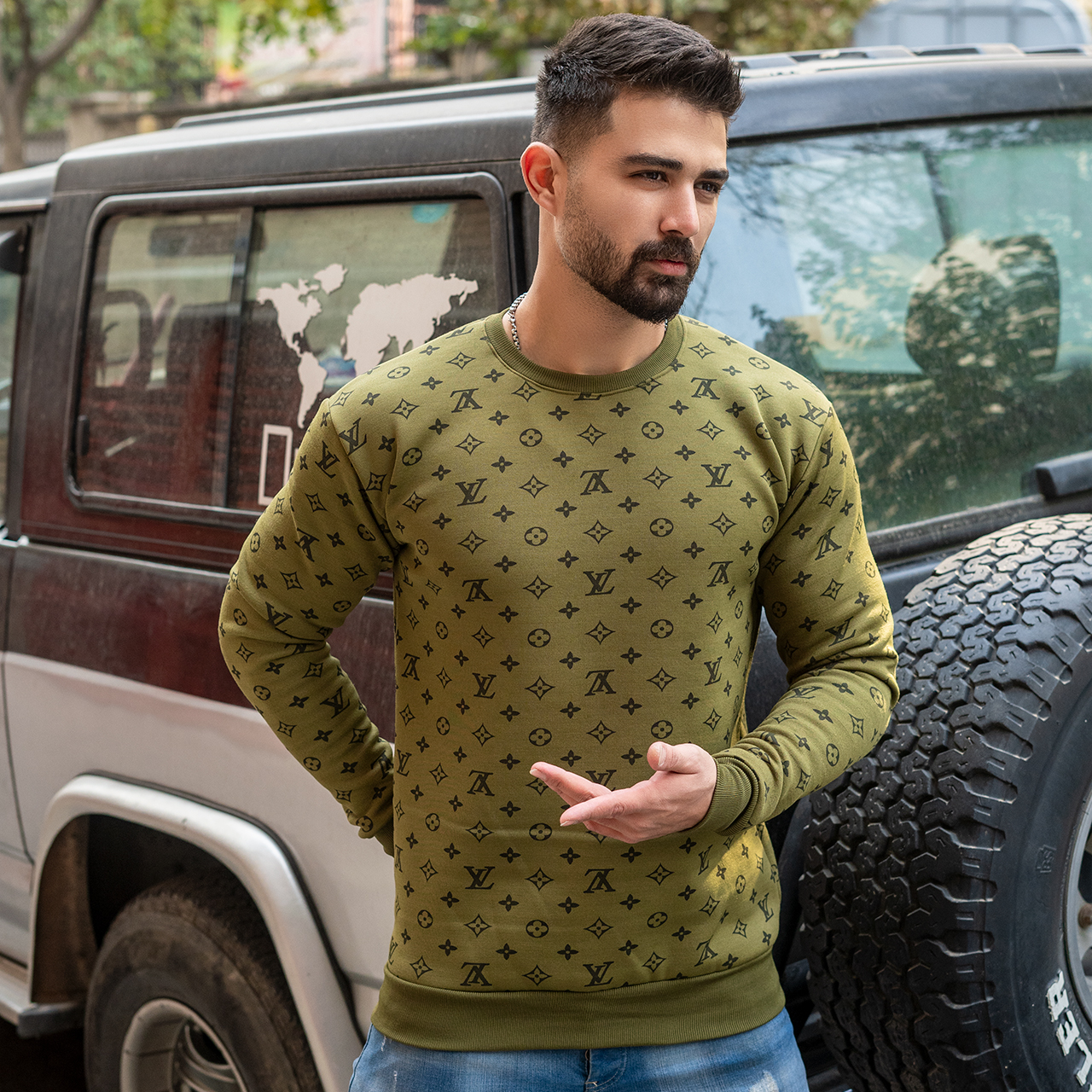 دورس مردانه طرح LV سبز مدل ADRAS