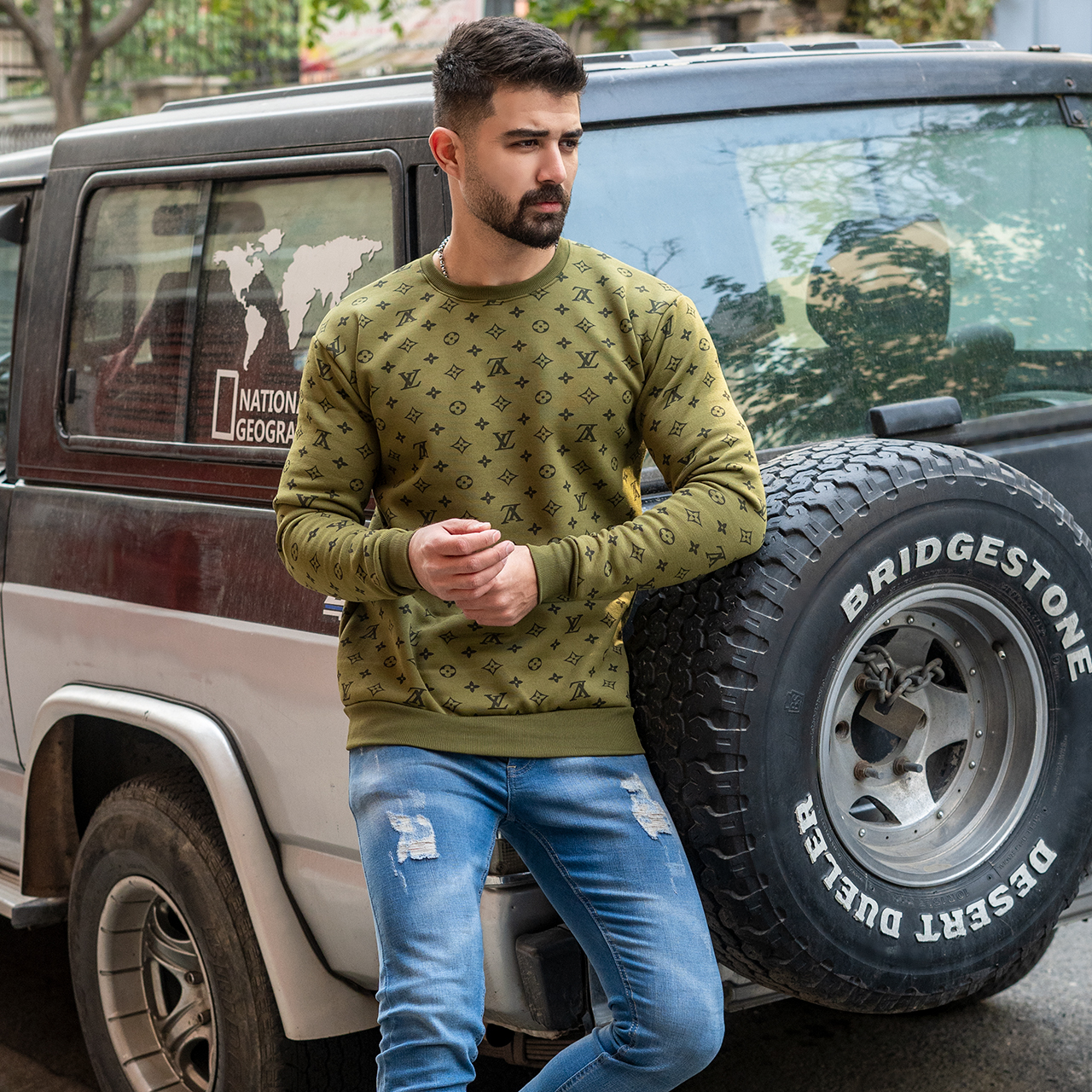 دورس مردانه طرح LV سبز مدل ADRAS