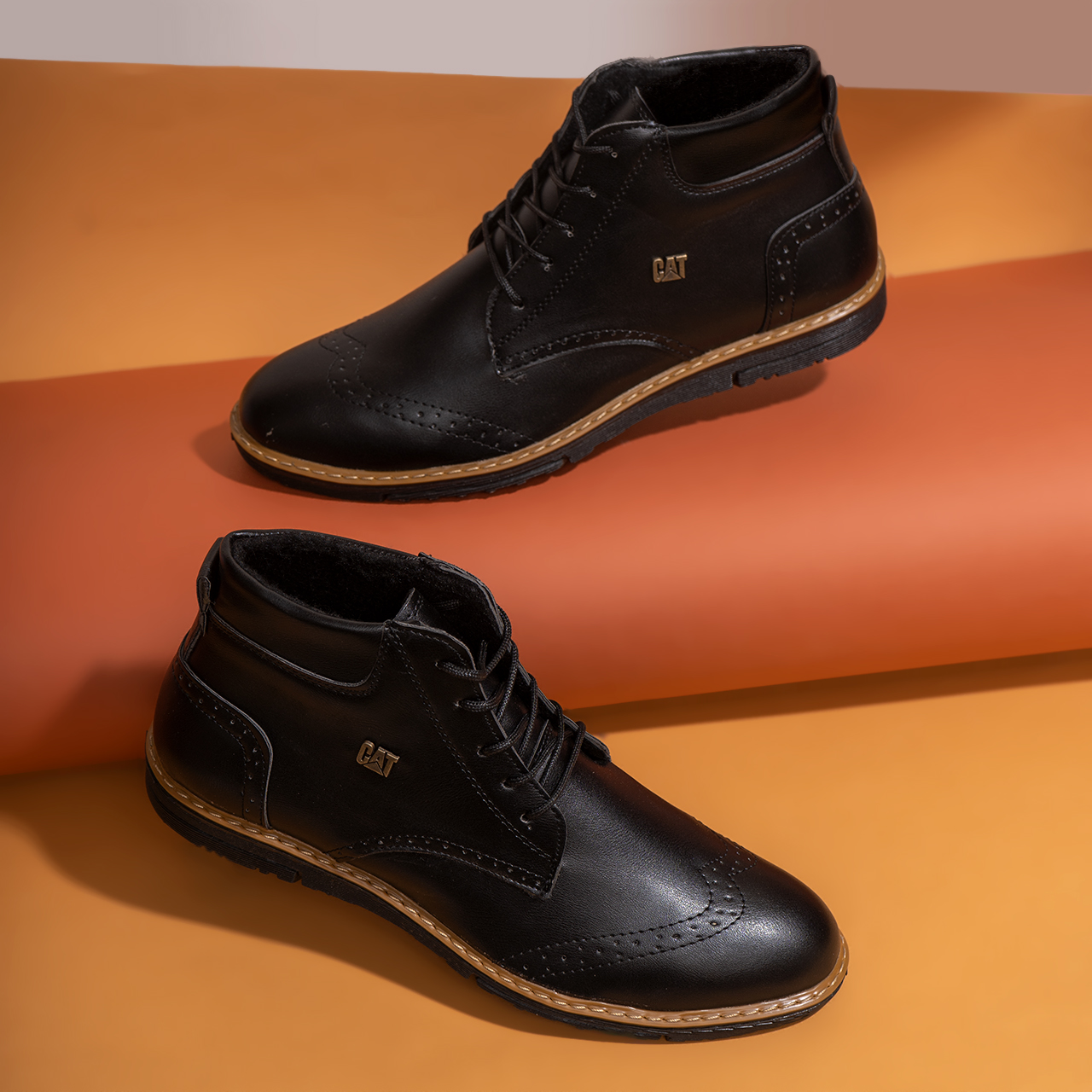 نیم بوت مردانه مشکی مدل Aromari