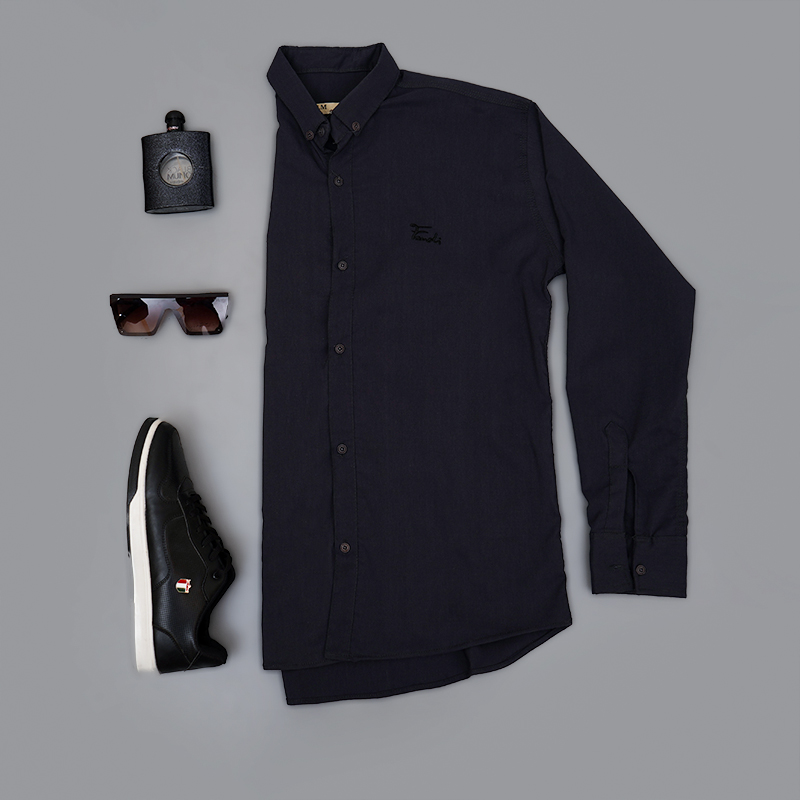 پیراهن مردانه ذغالی مدل Fendi