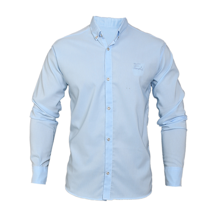 پیراهن مردانه آبی روشن مدل Fendi