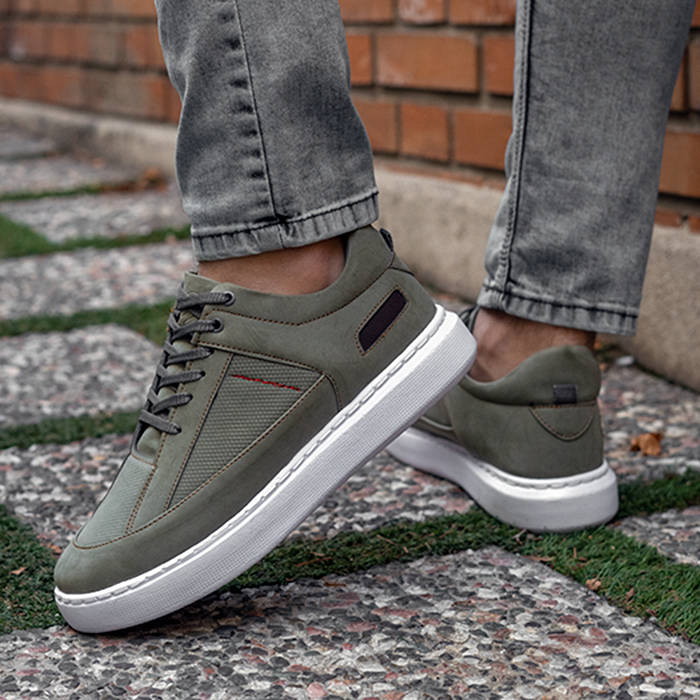 کفش تخت مردانه سبز مدل Salin