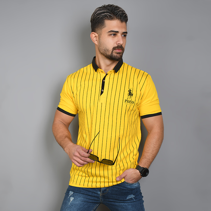 تیشرت مردانه زرد مدل MONO