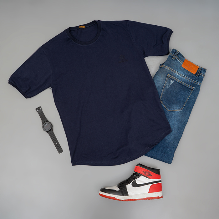 تیشرت مردانه سرمه ای مدل Canada