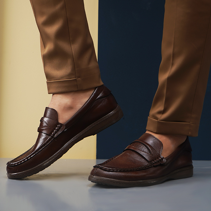 کفش کالج مردانه قهوه ای مدل Lira