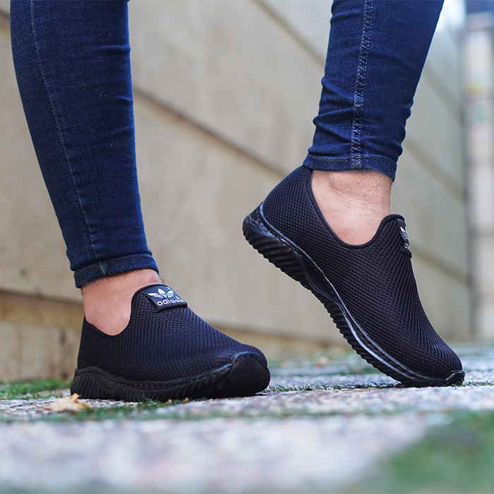 کفش ورزشی مردانه مشکی زیره مشکی مدل chabok