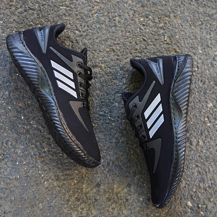 کفش ورزشی مردانه آدیداس مشکی طوسی(زیره مشکی) مدل zarax