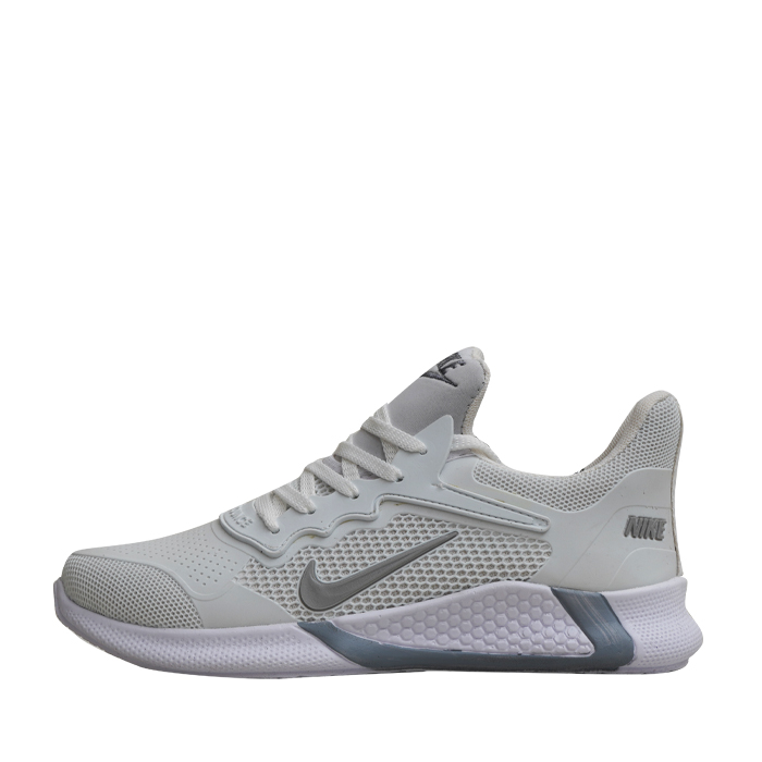 کفش ورزشی نایک مردانه سفید طوسی مدل Alpha