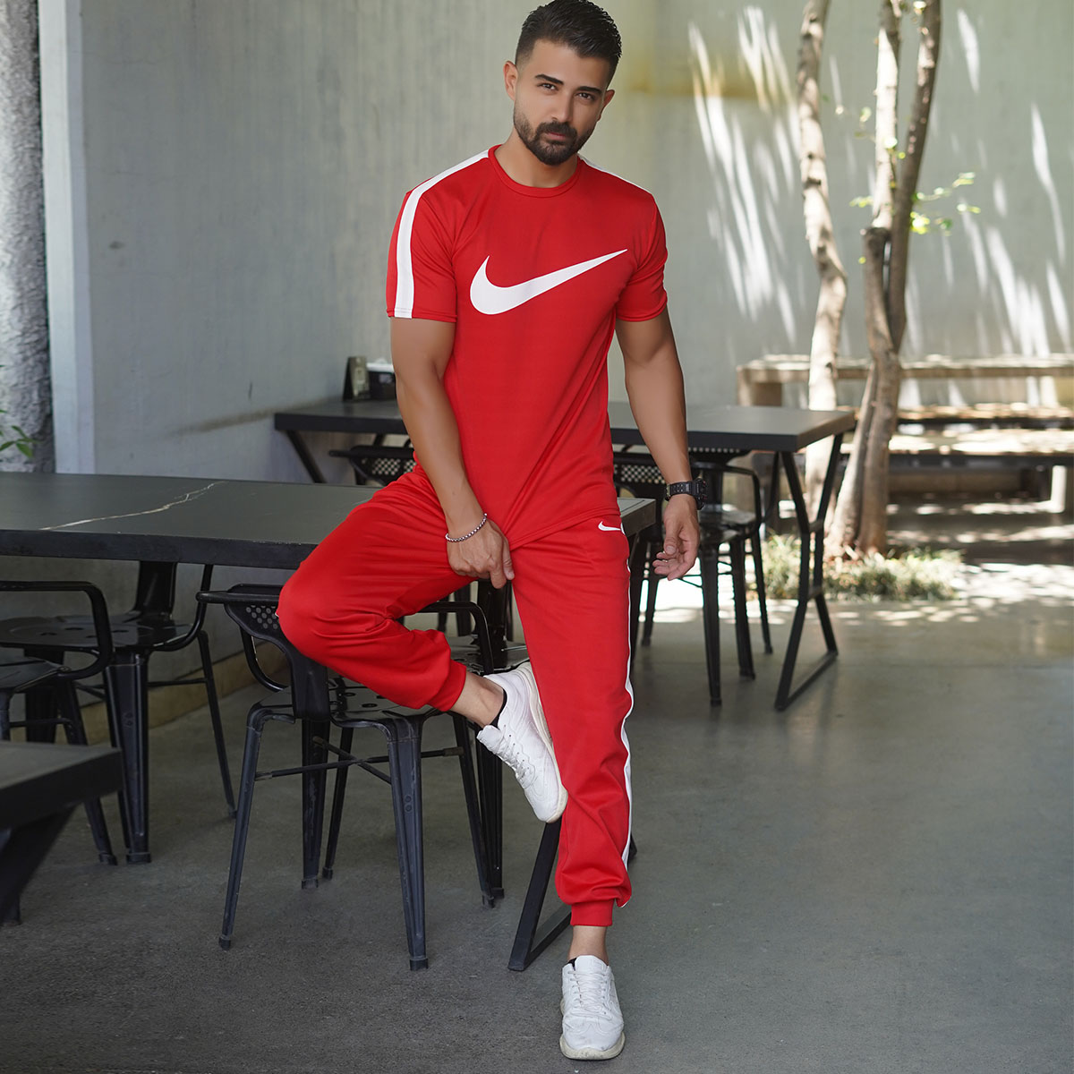 ست تیشرت شلوار قرمز مدل Radman