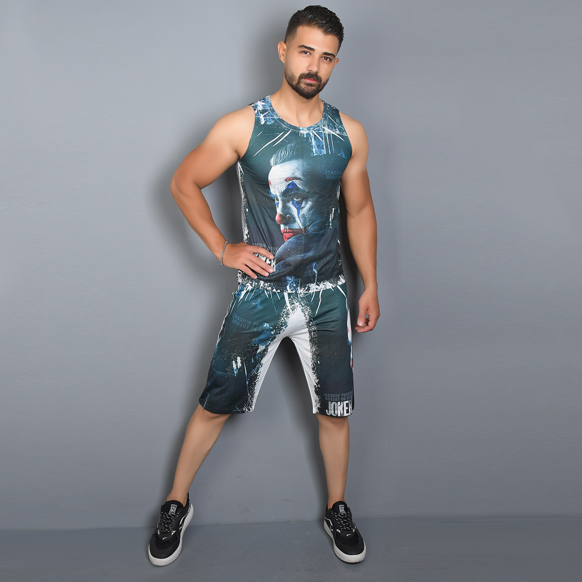 ست رکابی شلوارک مردانه مدل Joker