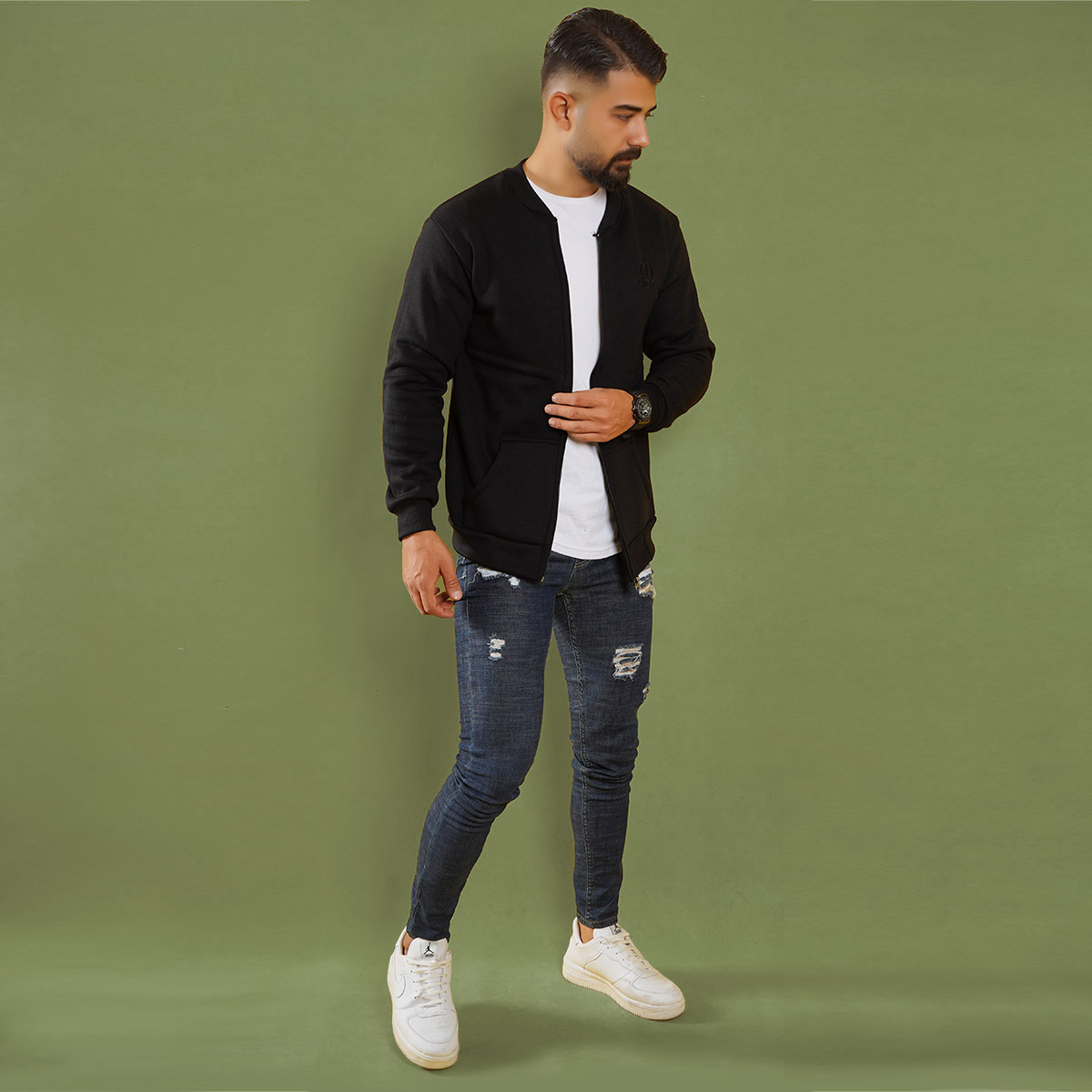 سوییشرت مردانه مشکی مدل DIOR