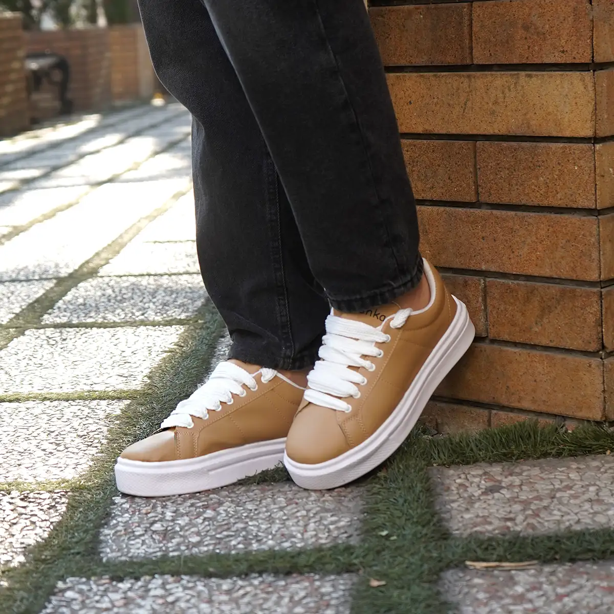 کفش تخت کرم مردانه مدل MANIN