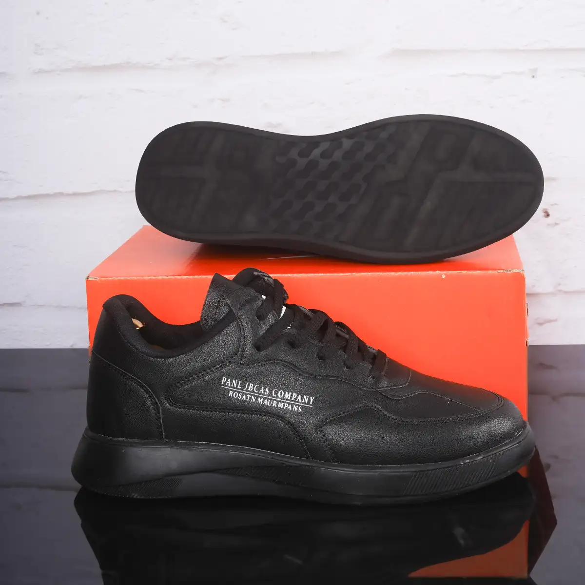 کفش تخت تمام مشکی مردانه مدل Anatomic