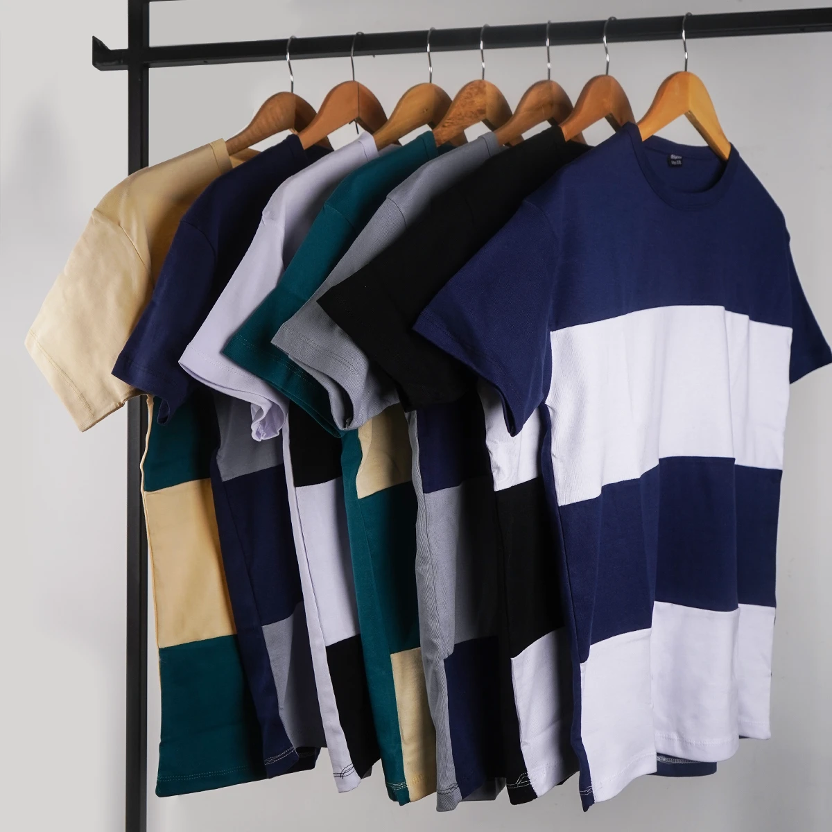 تیشرت مردانه سبز کرم مدل Dayar