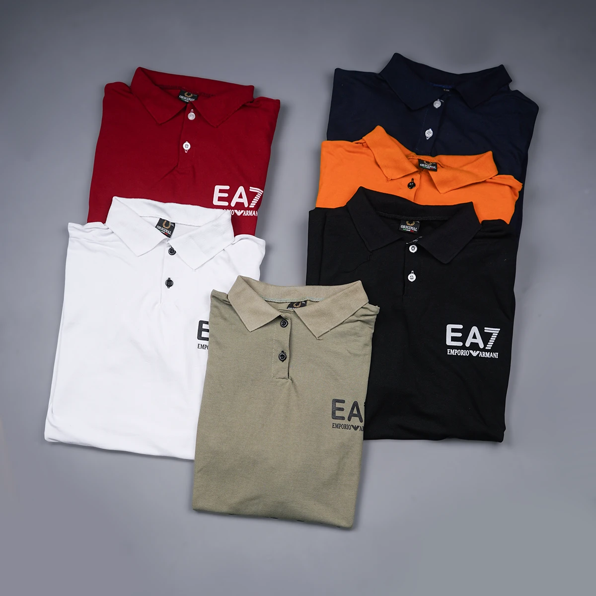 تیشرت خردلی مردانه EA7 مدل Nitan