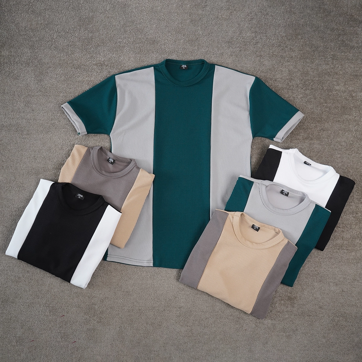 تیشرت مردانه کرم طوسی مدل Kaveh