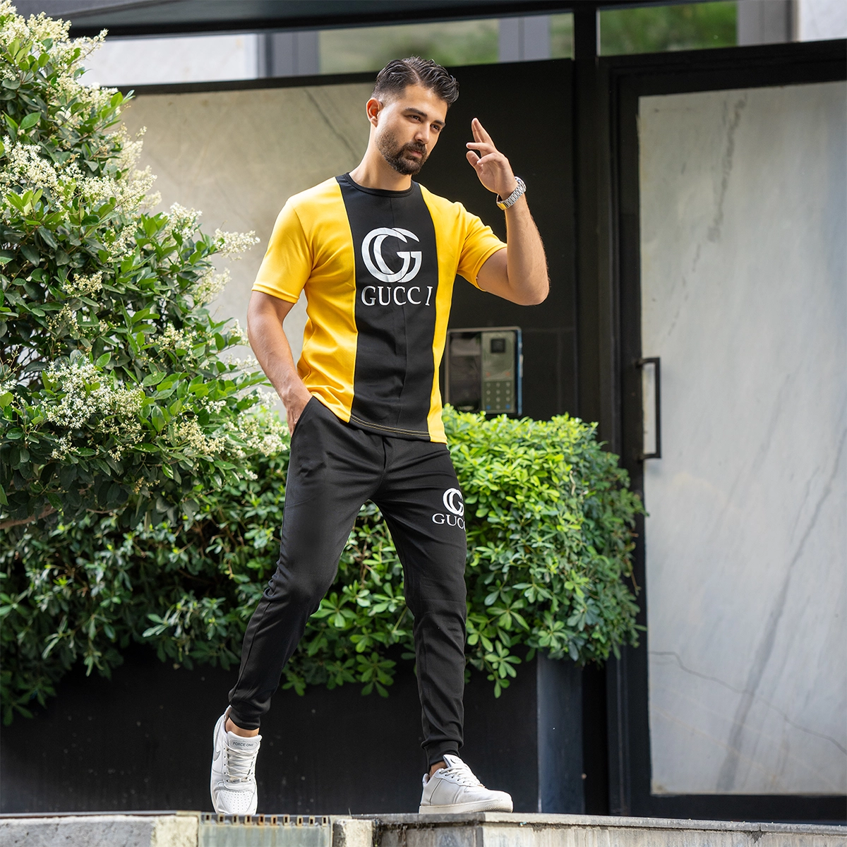 ست تیشرت شلوار گوچی مردانه مدل mahyar