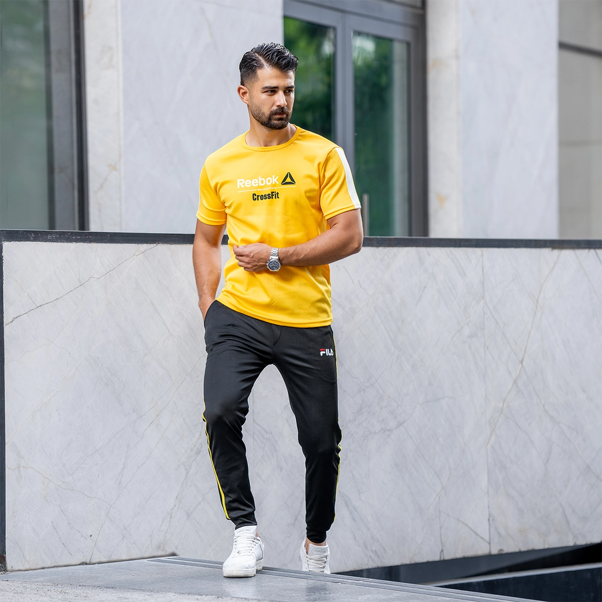 ست تیشرت شلوار Reebok مردانه مدل crossfit