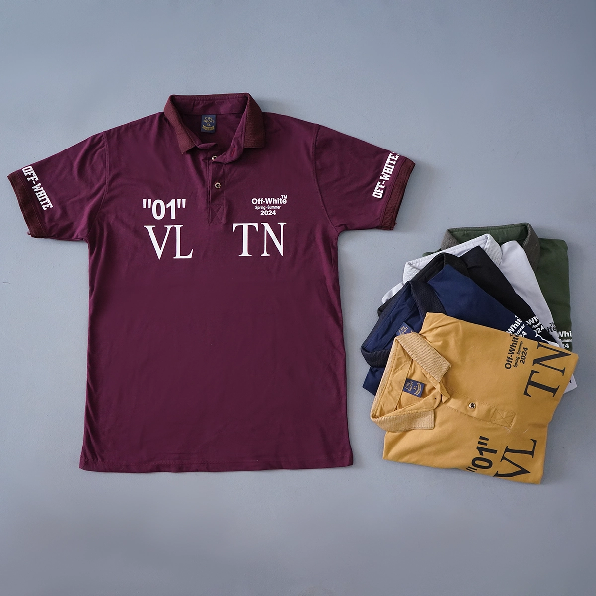 تیشرت مردانه زرشکی مدل 01-LV