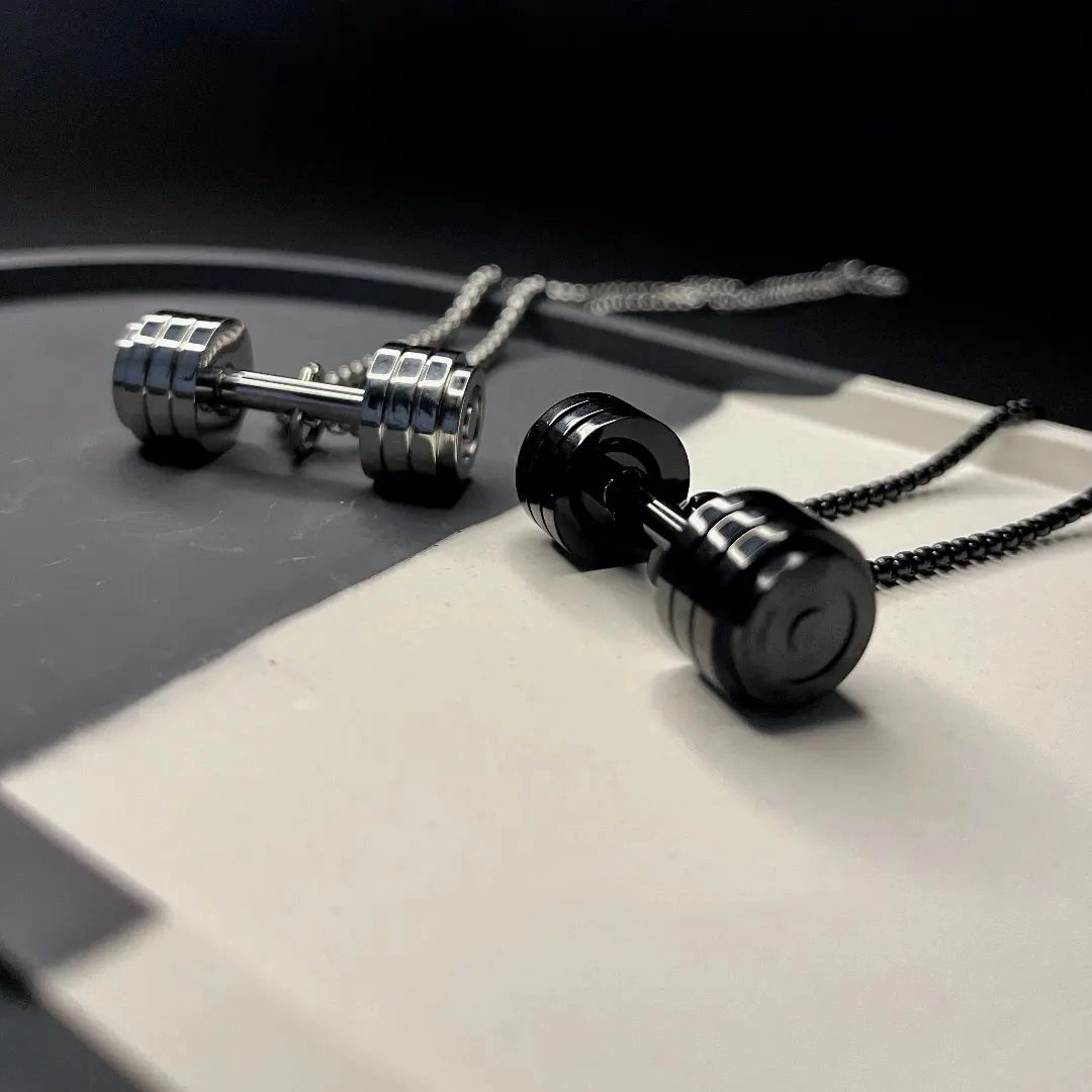 گردنبند مدل دمبل ( مشکی)